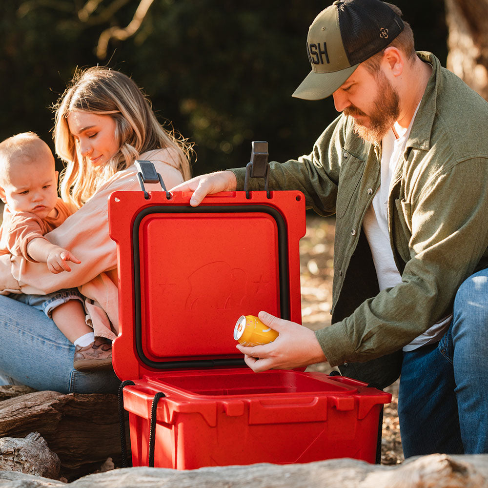 Red 25 QT Bison Cooler