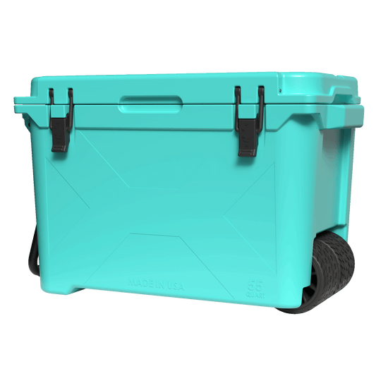 Seafoam 55 QT Wheeled Bison Cooler