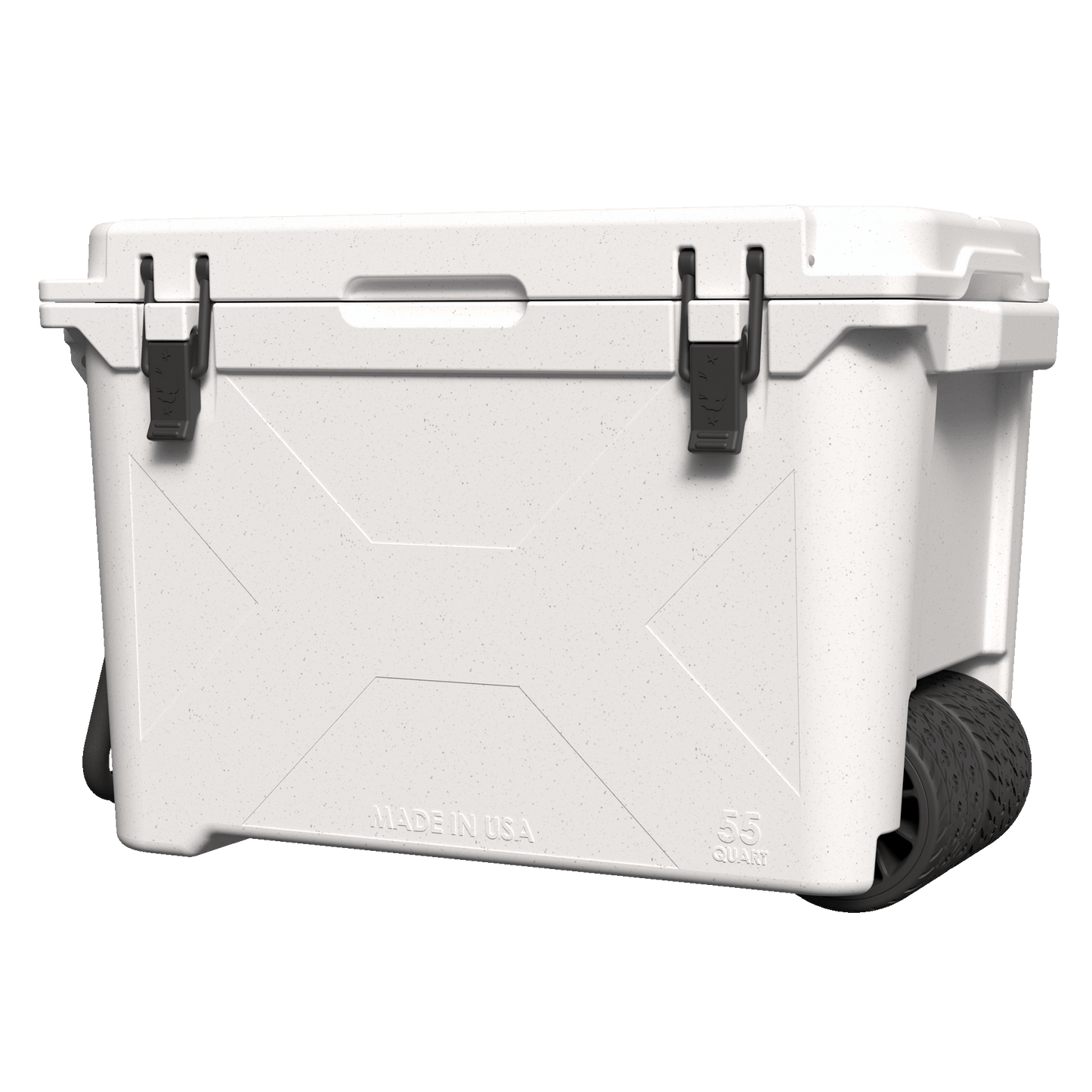 White 55 QT Wheeled Bison Cooler