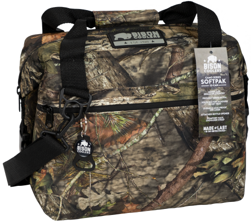 Bison 12 Can - Mossy Oak Camo SoftPak Cooler